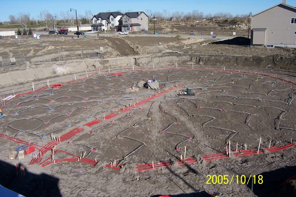 Zone de puisage/stockage en construction